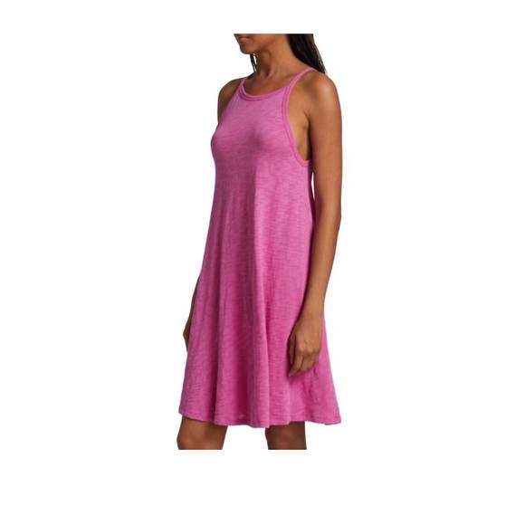 NEW ATM sleeveless swing midi dress in pink - Picture 4 of 6